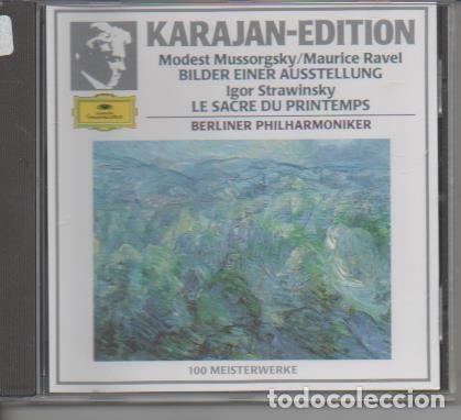 Livros antigos: CD E00114: Cd M&uacute;sica. Karajan- Edition. Modest Mussorgsky/Maurice Ravel. Igor Strawinsky - Karajan