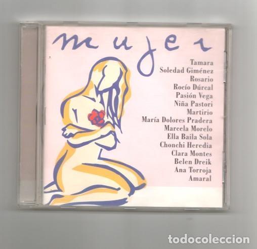 Libri antichi: CD Musica: Mujer (Tamara, Soledad Gimenez, Rosario, Rocio Durcal, Pasion Vega, Ni&ntilde;a Pastori, Martiri