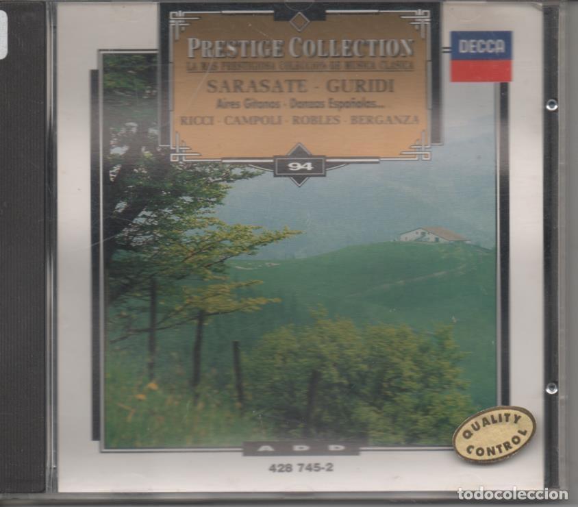 Old books: CD E00030: Cd M&uacute;sica. Prestige Collection. Sarasate. Guridi - Saragate-Guridi