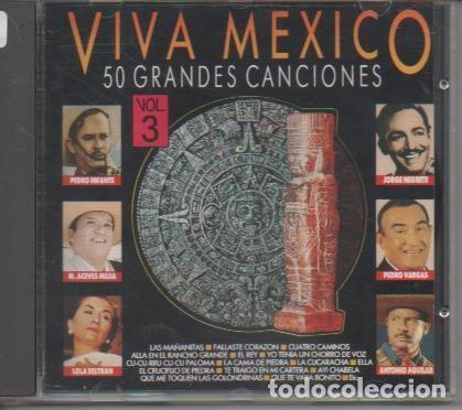 Livros antigos: CD E00146: Cd M&uacute;sica. Viva Mexico 50 Grandes Canciones. Vol 3 - Varios