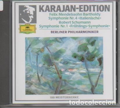 Livros antigos: CD E00109: Cd M&uacute;sica. Karajan-Edition. Felix Mendelssohn Bartholdy. Robert Schumann - Karajan