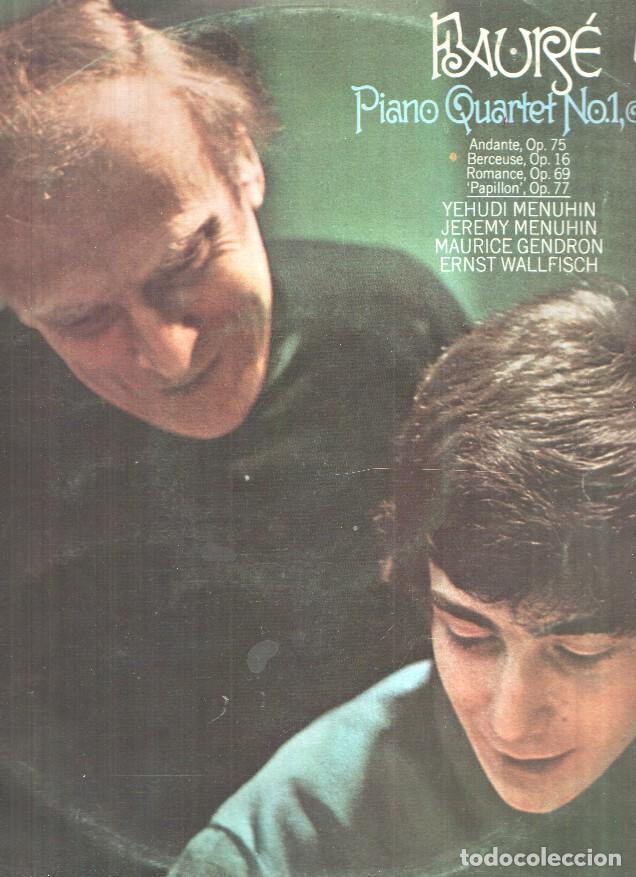 Antiquarische B&uuml;cher: LP: Faure, Cuarteto para piano n&ordm;1, op. 15 - Y. y J. Menuhin/Maurice Gendron/Ernst Wallfisch