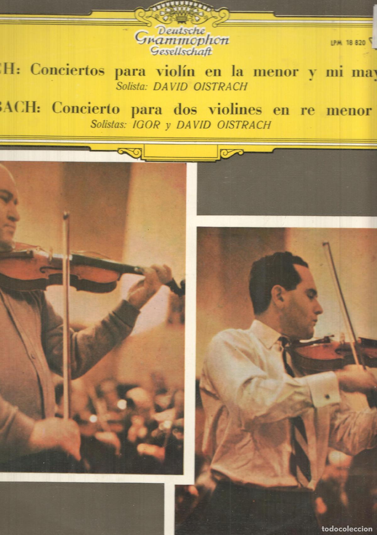Libros antiguos: LP: Bach - Concierto para violin, cuerda y continuo en la menor y mi mayor. Concierto para dos violi