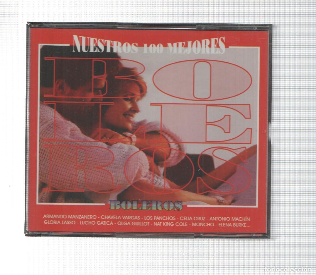 Libri antichi: 4 CDs: Popular: Nuestros 100 mejores Boleros - Armando Manzanero, Chavela Vargas, Celia Cruz, Antoni