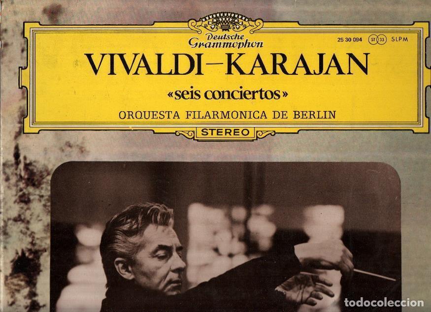 Libri antichi: Disco/Vinilo-LP: VIVALDI Y KARAJAN - Seis Conciertos (Deutsche Grammophon) - VIVALDI