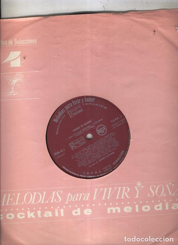 Libros antiguos: Disco LP: Melodias para vivir y so&ntilde;ar volumen 04: Cocktail de melodias - Varios