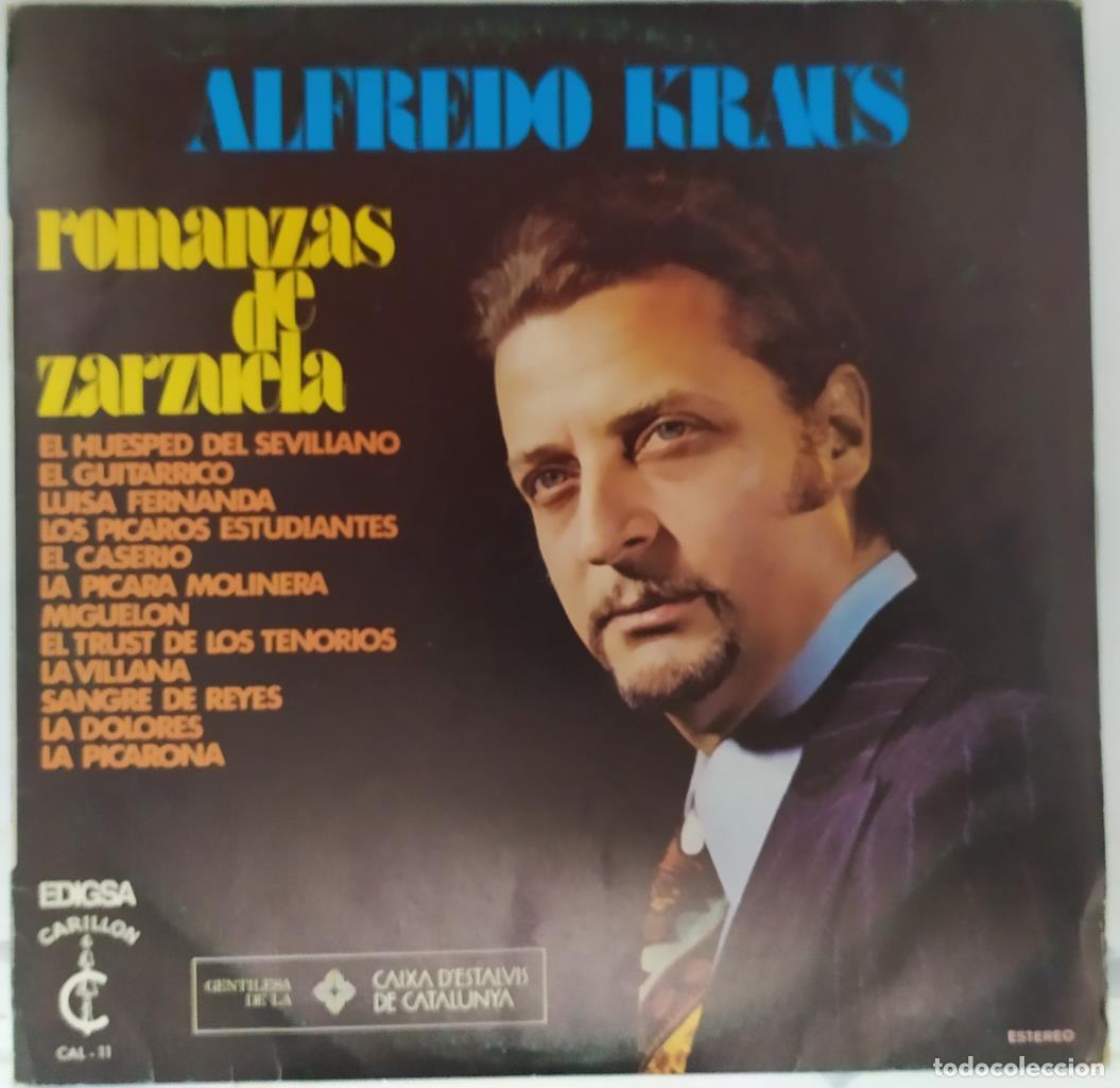 Libros antiguos: Disco/Vinilo-LP: Alfredo Kraus - Romanzas de Zarzuela - Alfredo Kraus
