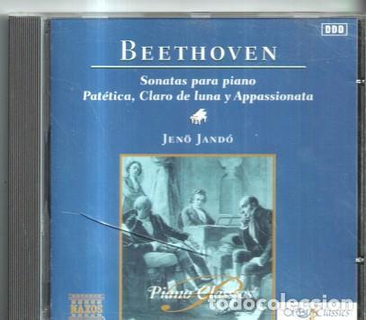 Libros antiguos: CD MUSICA: BEETHOVEN: Sonatas para piano, patetica, claro de luna y appassionata -
