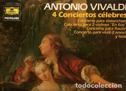 Antiquarische B&uuml;cher: Disco/Vinilo-LP: VIVALDI - 4 Conciertos Celebres (Deutsche Grammophon) - VIVALDI