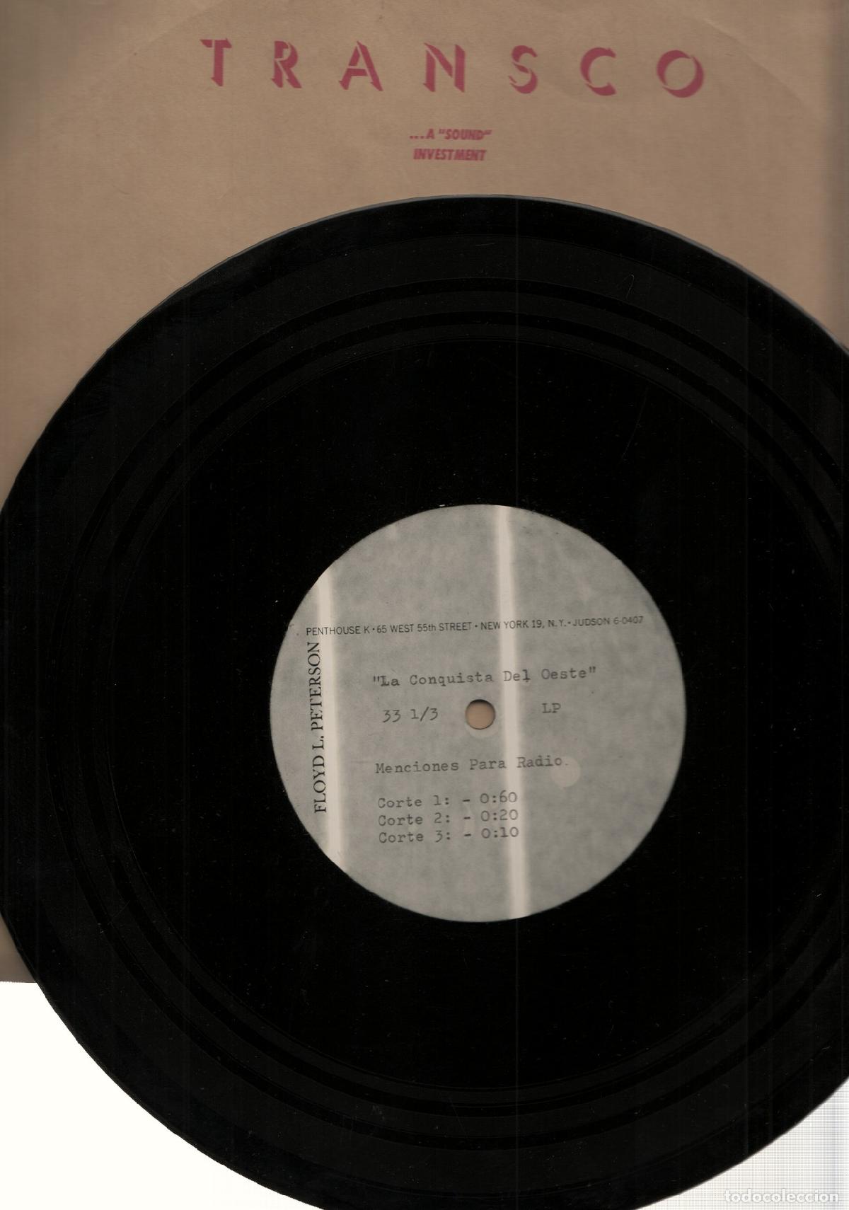 Libri antichi: DISCO/PIZARRA: LA CONQUISTA DEL OESTE - Menciones para Radio (Floyd L. Peterson) - FLoyd L. Peterson