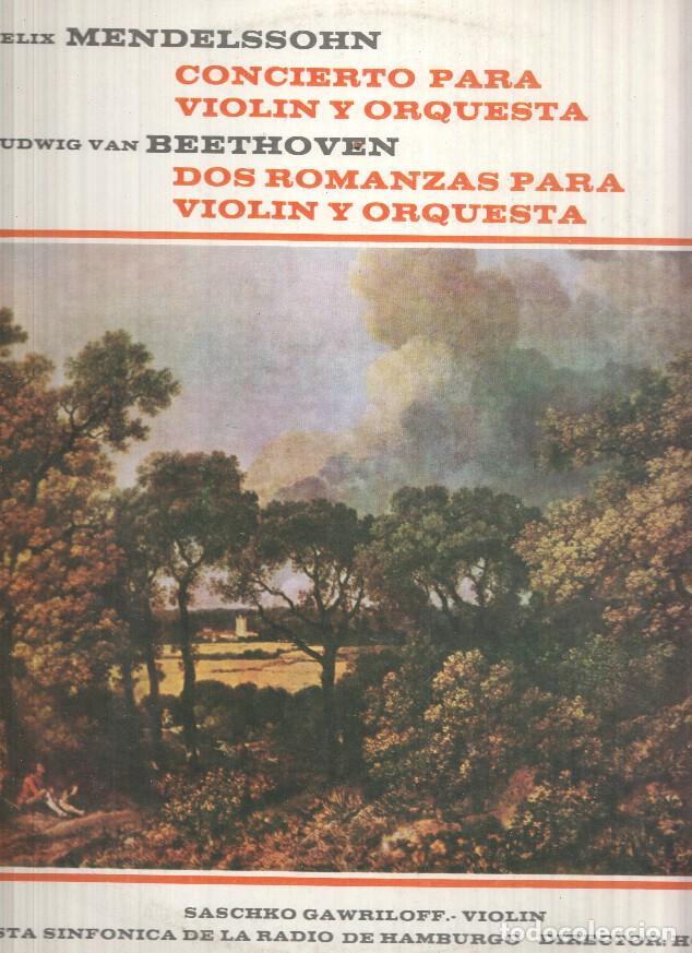 Libri antichi: Lp: Felix Mendelssohn - concierto para violin y orquesta; Beethoven - Dos Romanzas para violin y orq