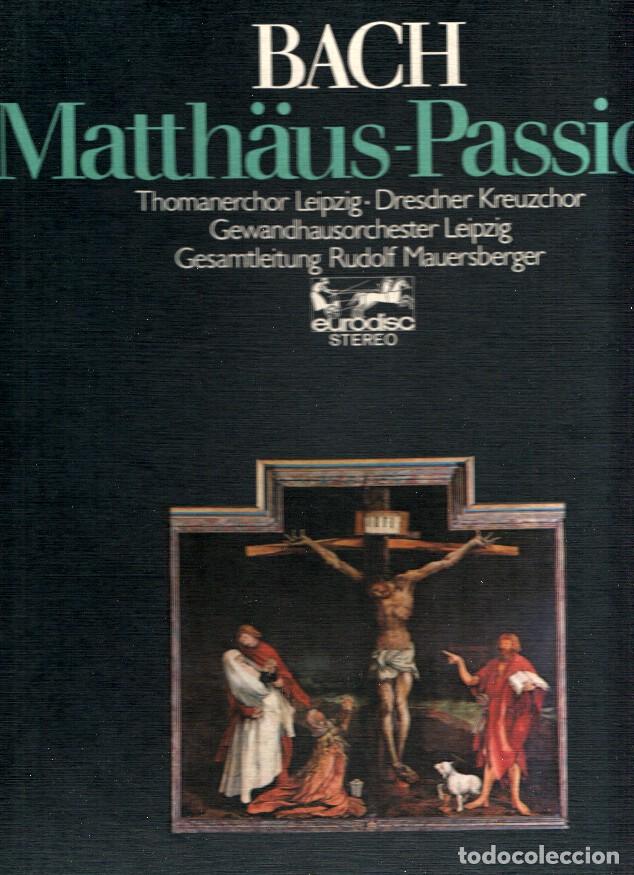 Libri antichi: Disco/Vinilo-LP: BACH: MATTHAUS-PASSION (4 VINILOS) - BACH