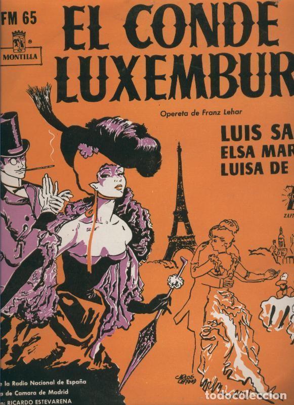 Libri antichi: Disco LP: El Conde de Luxemburgo - Varios