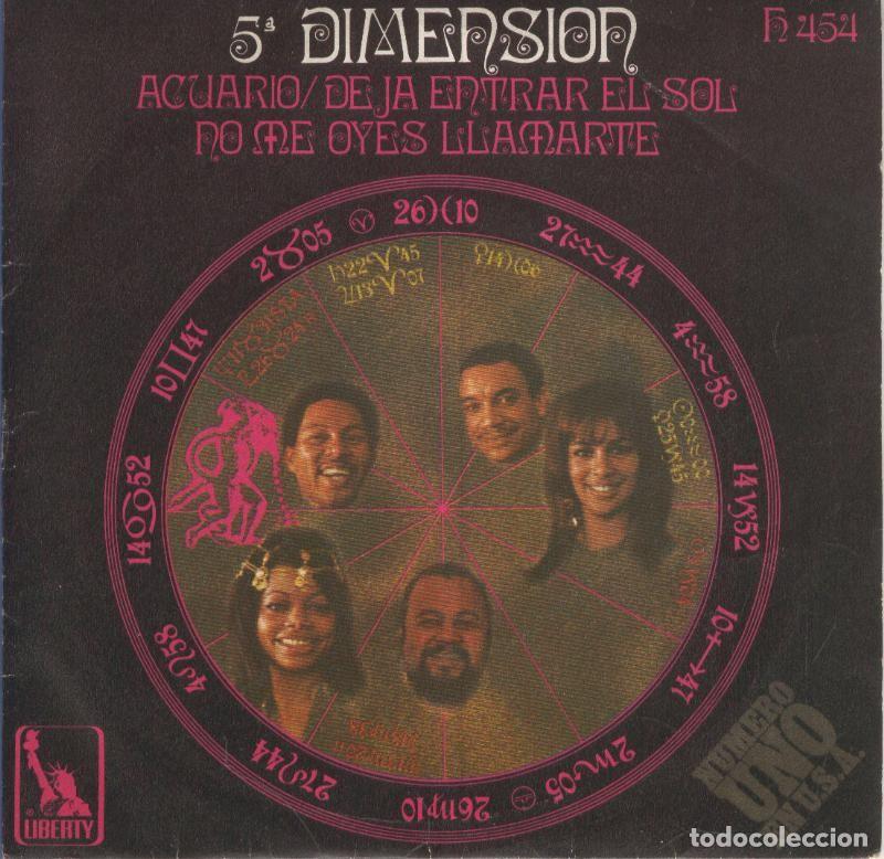 Libros antiguos: Disco Vinilo 45rpm: 5a Dimension - Acuario (Aquarius) - 5 Dimension