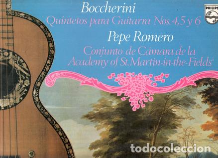 Antiquarische B&uuml;cher: Disco/Vinilo-LP: LUIGI BOCCHERINI - Quintetos para Guitarra Nos. 4,5 y 6 / Pepe Romero (Philips) - L