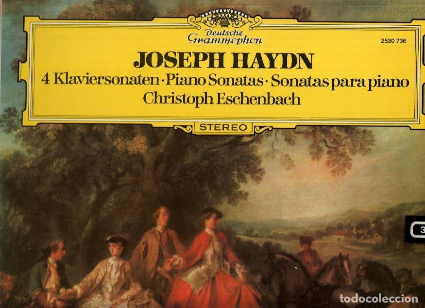 Livros antigos: Disco/Vinilo-LP: HAYDN - 4 Klaviersonaten y Sonatas para Piano (Deutsche Gramophon) - Haydn