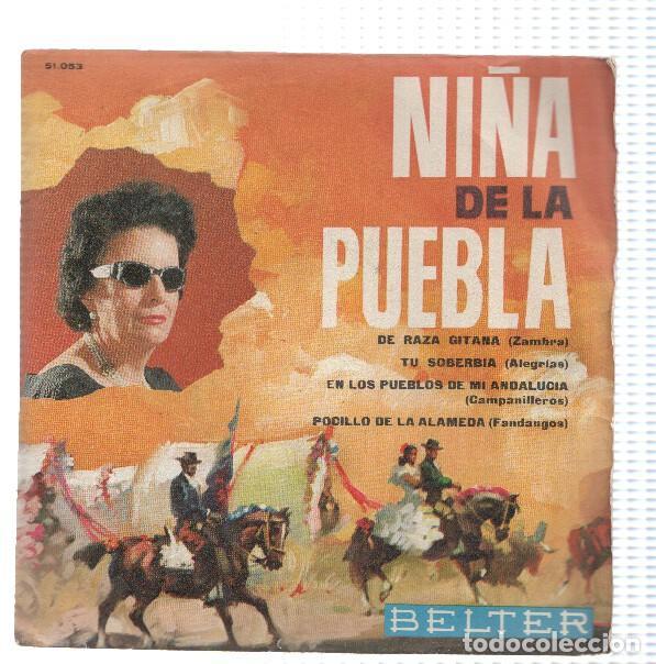 Libri antichi: Disco 45 RPM Sencillo: NI&Ntilde;A DE LA PUEBLA - De Raza gitana - Ni&ntilde;a de la Puebla
