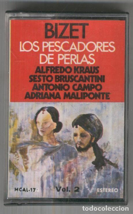 Libri antichi: Cinta Casete: BIZET - LOS PESCADORES DE PERLAS, Vol.1 y Vol.2 (Alfredo Kraus) - BIZET