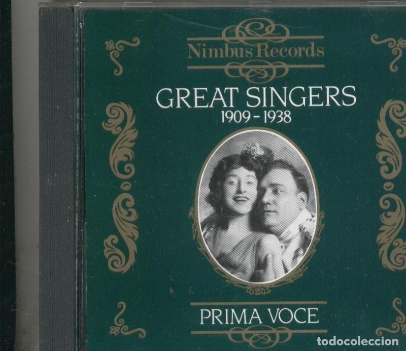 Livres anciens: Prima Voce: Great Singers 1909-1938 - CD musical - Varios