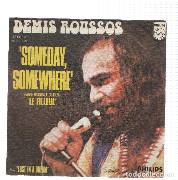 Antiquarische B&uuml;cher: Disco 45 RPM Sencillo: DEMIS ROUSSOS - Someday Somewhere (BSO de Le Filleful) - Demis Roussos