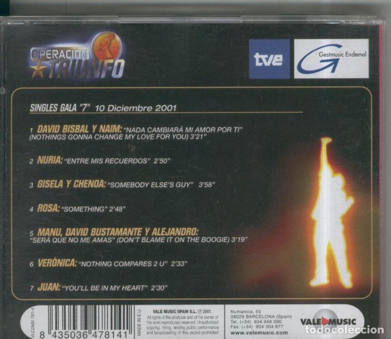 Livres anciens: CD: Operacion Triunfo Gala numero 07 del 10.12.2001 - Varios