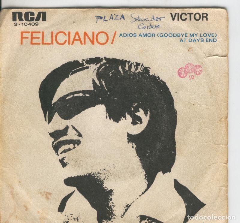 Libri antichi: Disco de 45 r.p.m: Jose Feliciano: Adios amor y At Days End - Varios