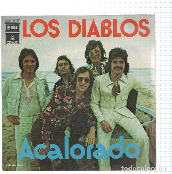 Livros antigos: Disco 45 RPM Sencillo: LOS DIABLOS - Acalorado - LOS DIABLOS