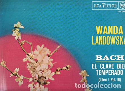 Libros antiguos: Disco/Vinilo-LP: BACH - El Clave bien Temperado Libro 1, Volumen 3: WANDA LANDOWSKA - BACH