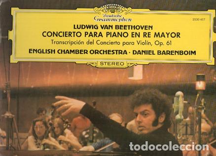 Libros antiguos: Disco/Vinilo-LP: BEETHOVEN - Concierto para Piano en RE MAYOR / Daniel Barenboim (Deustche Gramophon