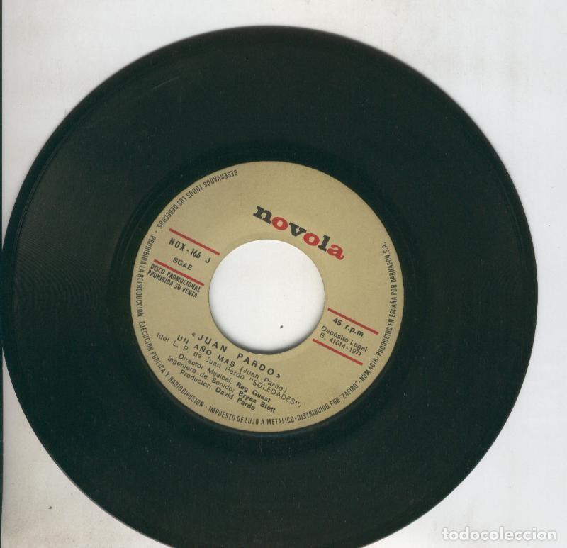 Old books: Disco de 45 r.p.m: Juan Pardo (sin la funda): Quise por querer y Un a&ntilde;o mas - Varios