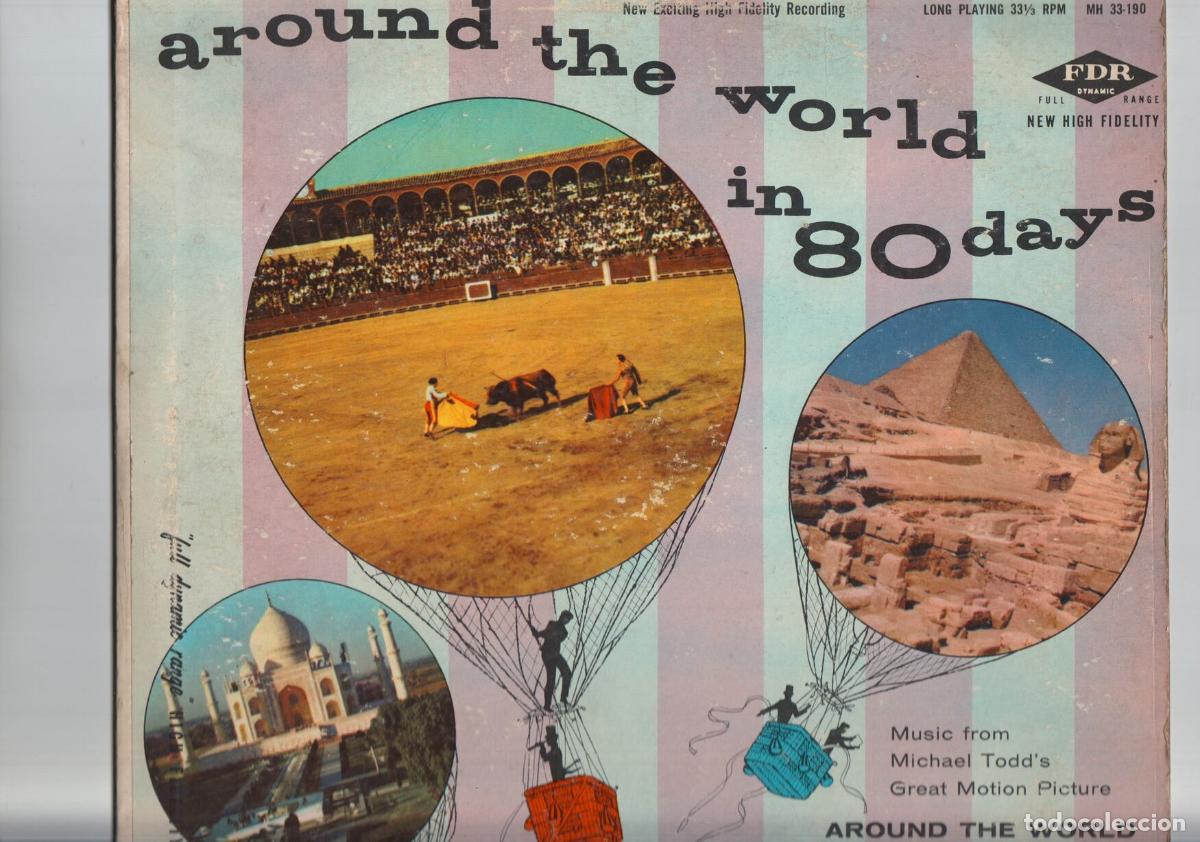 Livros antigos: DISCO/VINILO-33-1/3: AROUND THE WORLD IN 80 DAYS - Music from Great Motion Picture (Michael Todds) -