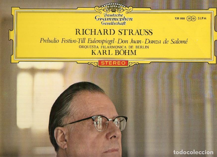 Livros antigos: Disco/Vinilo-LP: Deustche Grammophon: STRAUSS - Preludio Festivo, Till Eulenspiegel, Don Juan - Mend