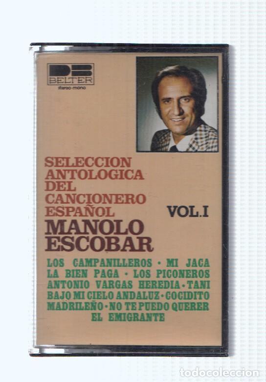 Livres anciens: Cassete-Musica: MANOLO ESCOBAR, Volumen 1 - Seleccion Antologica del Cancionero Espa&ntilde;ol (Belter 1976