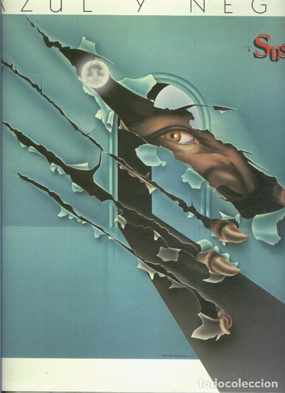 Livros antigos: Disco LP: Azul y negro: suspense - Varios