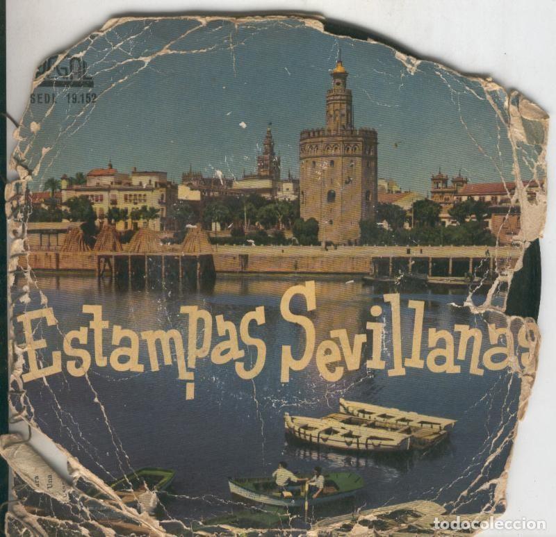 Libri antichi: Disco de 45 r.p.m: Los Macarenos: Estampas sevillanas (funda pesimo estado) - Varios