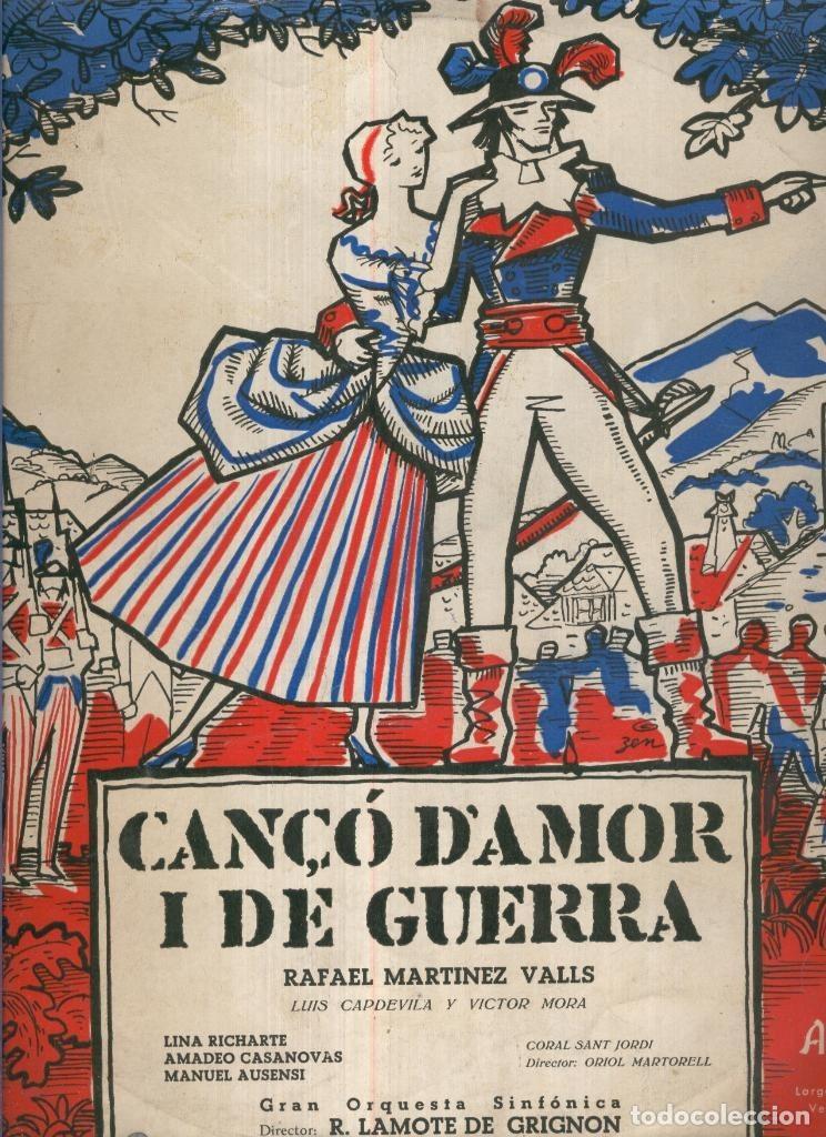 Old books: Disco LP: CAN&Ccedil;O D,AMOR I DE GUERRA - Opera - R.Lamonte De Grignon