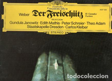 Libros antiguos: Disco/Vinilo-LP: Deutsche Grammophon: WEBER - DER FREISCHUTZ (El Cazador Furtivo) - WEBER