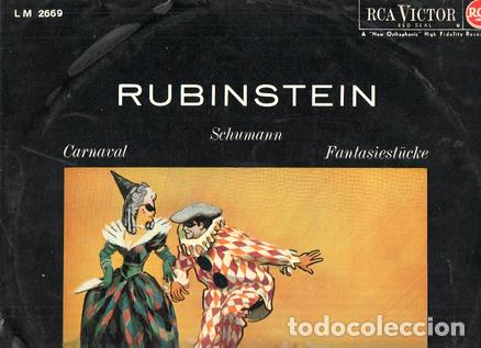Livros antigos: Disco/Vinilo-LP: RUBINSTEIN - Schumann, Carnaval y Fantasiestucke (RCA) - Schumann