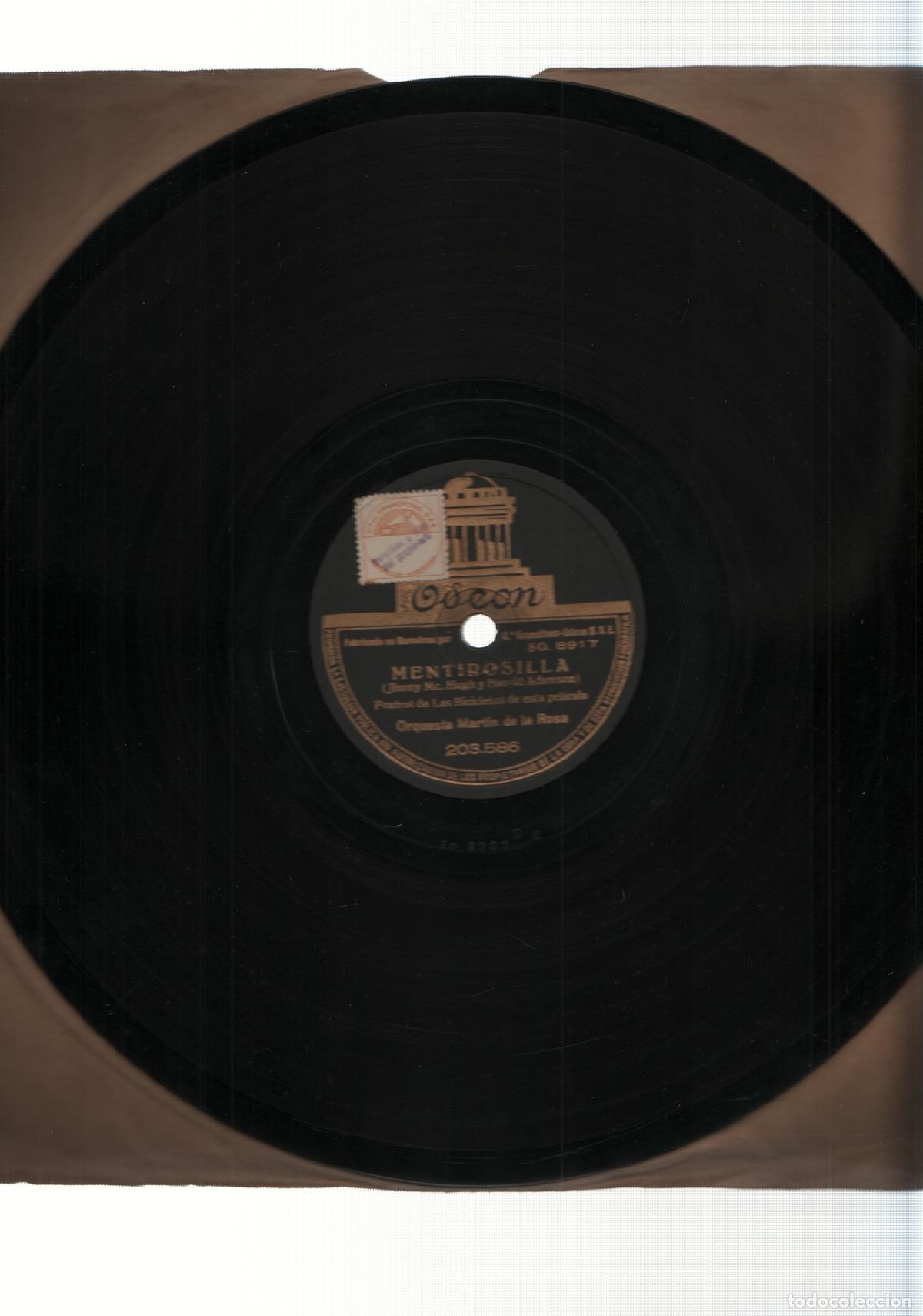 Livros antigos: DISCO/PIZARRA: MENTIROSILLA - Foxtrot de Las Bicicletas (Peliculas MGM) - Orquesta Martin de La Rosa