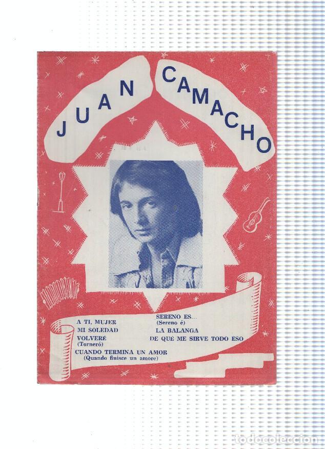 Livres anciens: Canciones de hoy: Juan Camacho - Varios