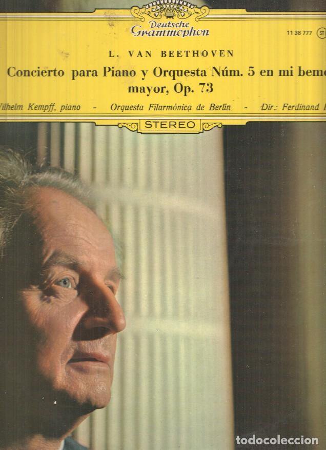 Old books: LP: L. Van Beethoven, Concierto para PIano y Orquestan&ordm; 5 en mi bemol mayor, Op. 73