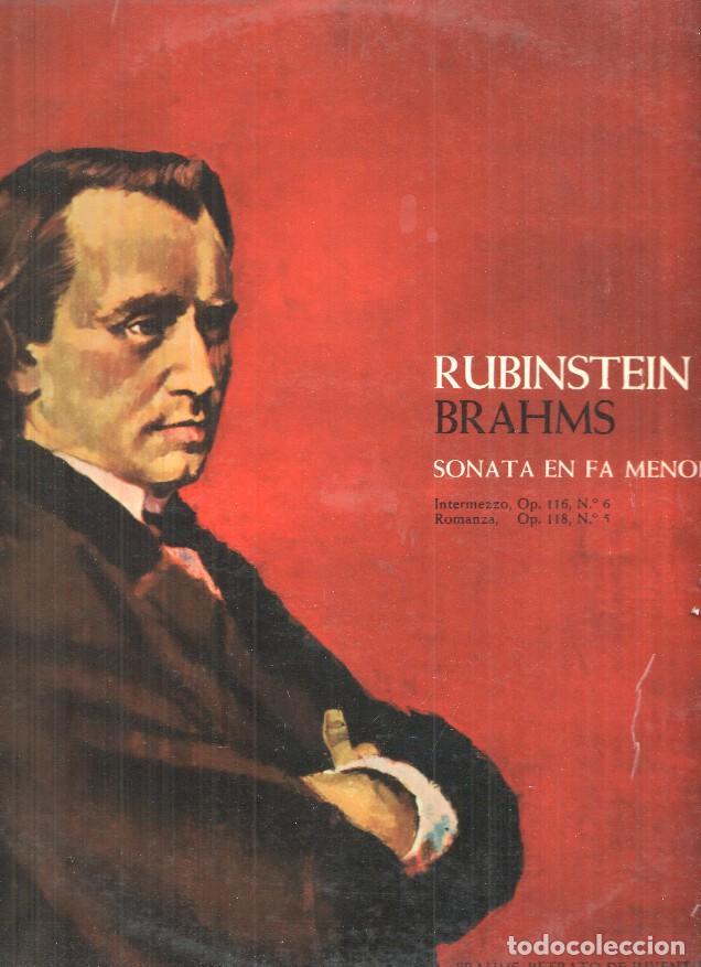 Old books: LP: Rubinstein Brahms, sonata en fa menor, Op. 5