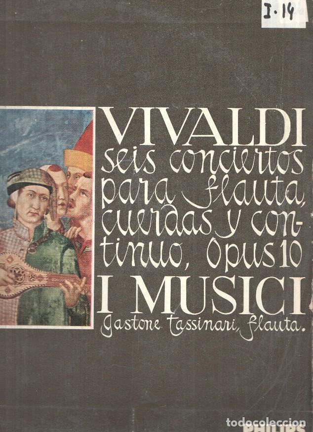 Old books: LP: Vivaldi seis conciertos para flauta, cuerdas y continio, Op. 10 - I Musici, Gastone Tassinari (f