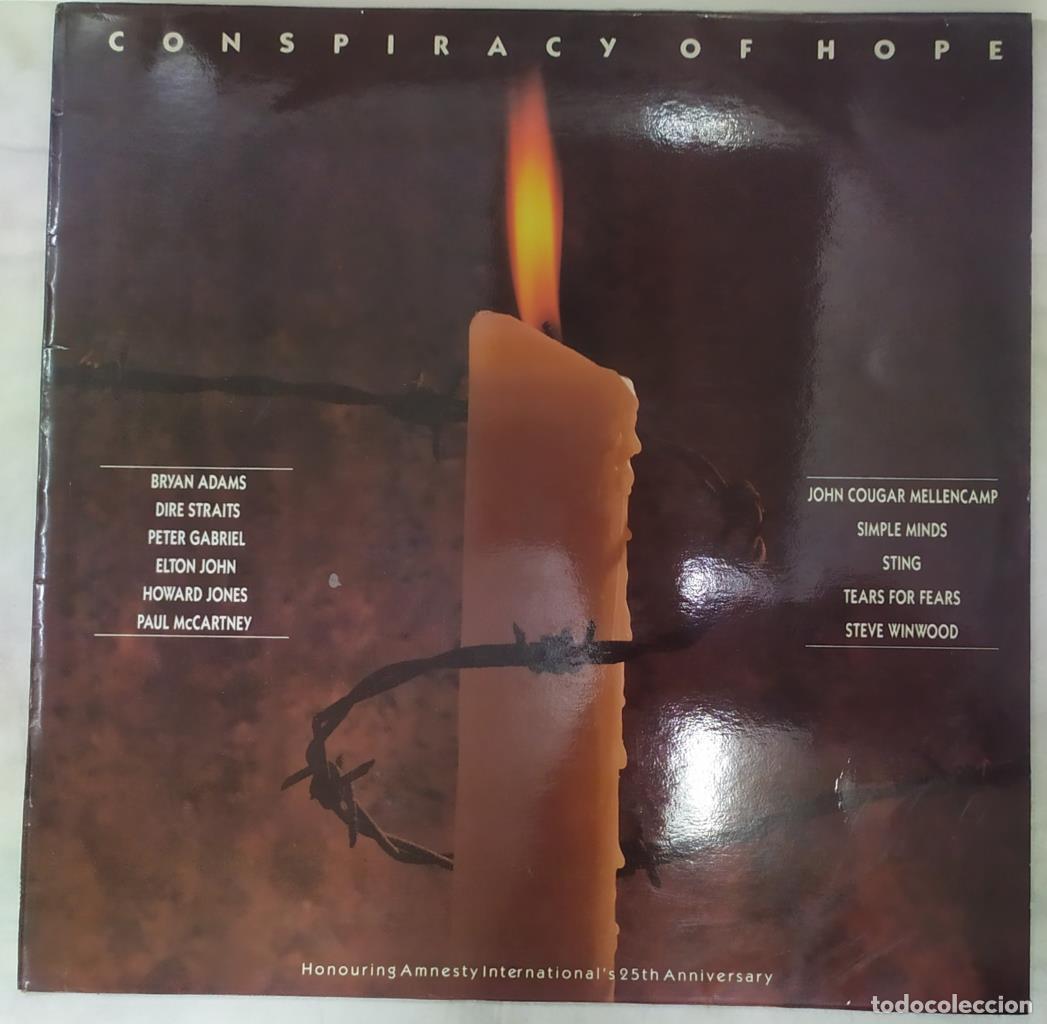 Libros antiguos: Disco/Vinilo-LP: Conspiracy of hope - Honory Amnesty Internacional's 25th anniversary - Varios