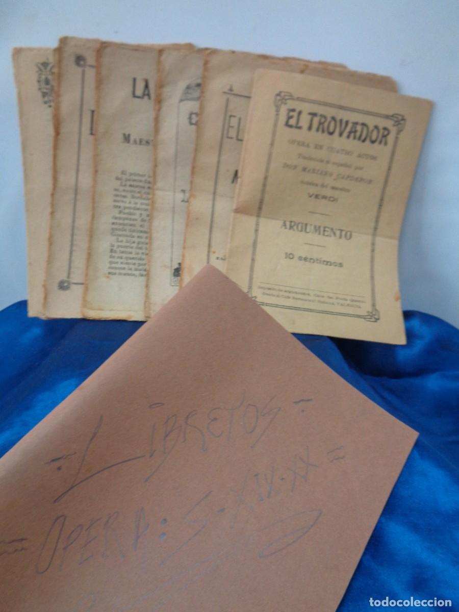 Libros antiguos: DE OPERA: &rdquo;EL TROVADOR&rdquo;.&rdquo;LA WALKYRIA&rdquo;.&rdquo;CARMEN.&rdquo;&rdquo;TOSCA.&rdquo;&rdquo;LA GIOCONDA.&rdquo;&rdquo;PAGLIACCI&rdquo;...S-XIX-XX.!C-32
