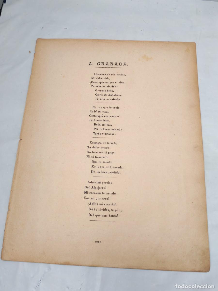Livros antigos: A GRANADA: Canci&oacute;n espa&ntilde;ola para Mezzo-Soprano o Bar&iacute;tono