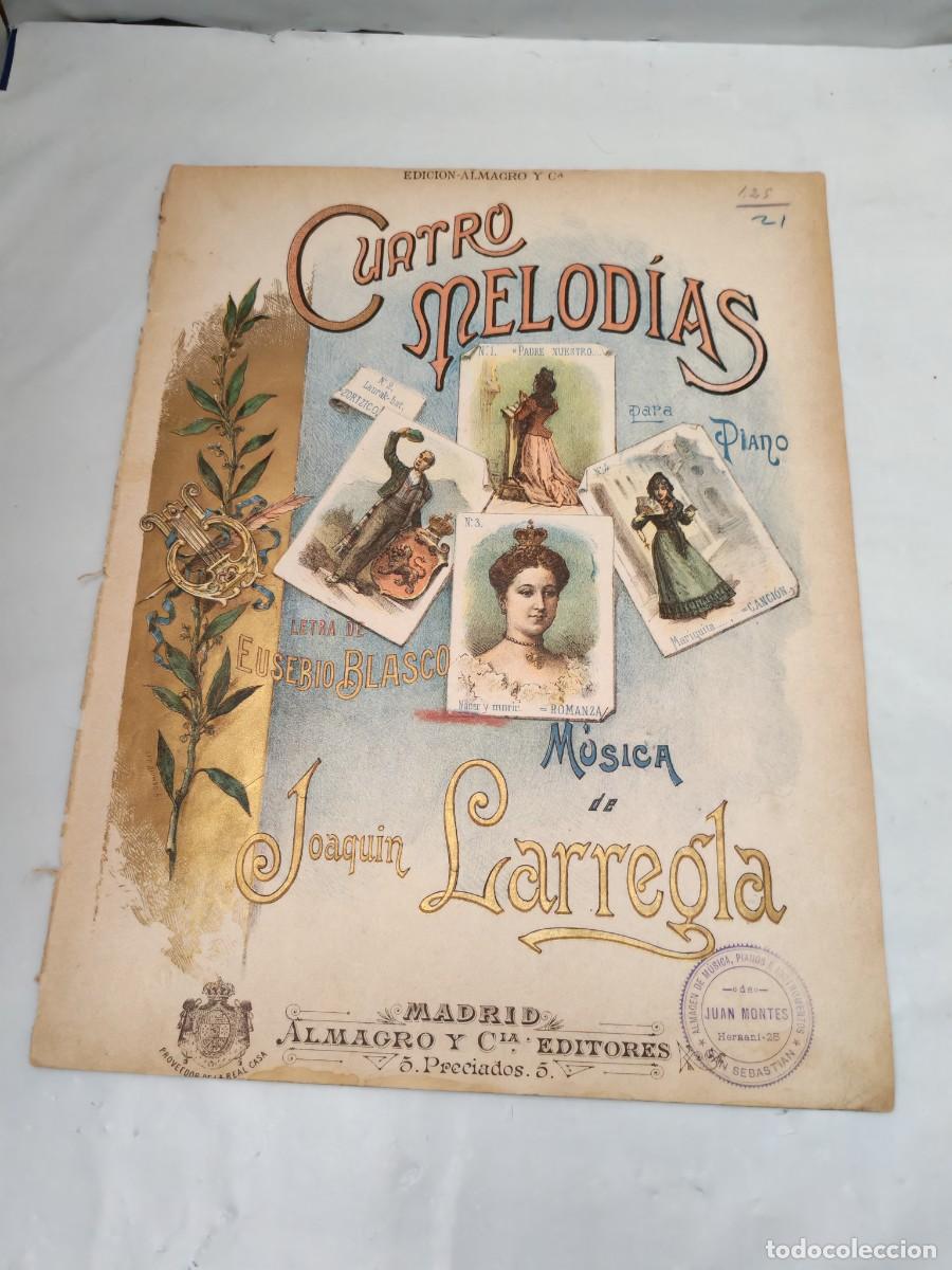 Livros antigos: Joaqu&iacute;n Larregla: Cuatro Melod&iacute;as para Piano: No. 3: NACER Y MORIR. Romanza (1900 aprox.)
