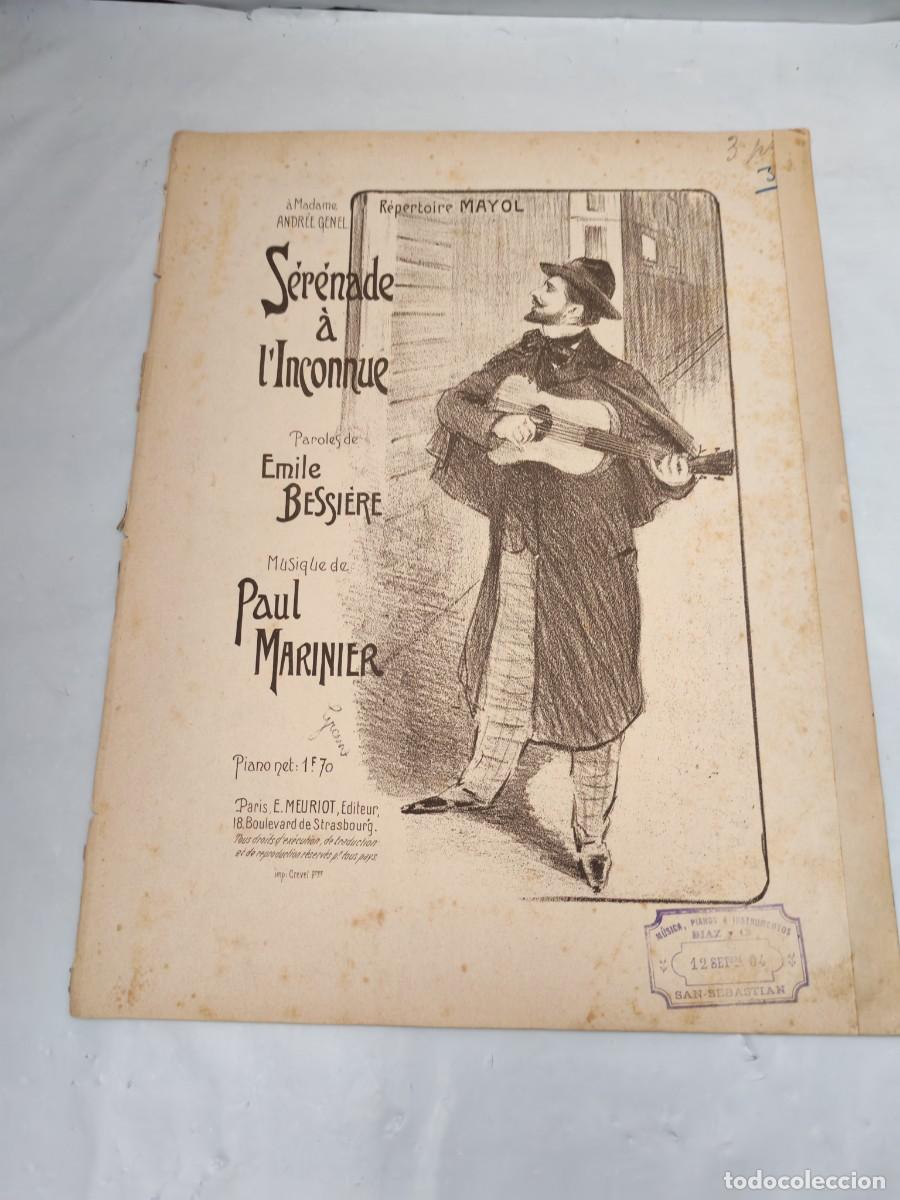 Libros antiguos: S&eacute;r&eacute;nade &agrave; l'inconnu (Edici&oacute;n 1900 aprox.)