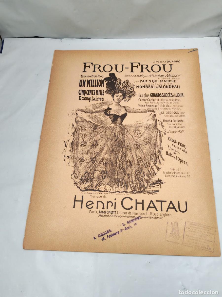 Libros antiguos: FROU-FROU. Valse chant&eacute;e par Mlle. Juliette M&eacute;ally dans Par&iacute;s Qui marche (Edici&oacute;n 1900 aprox.)