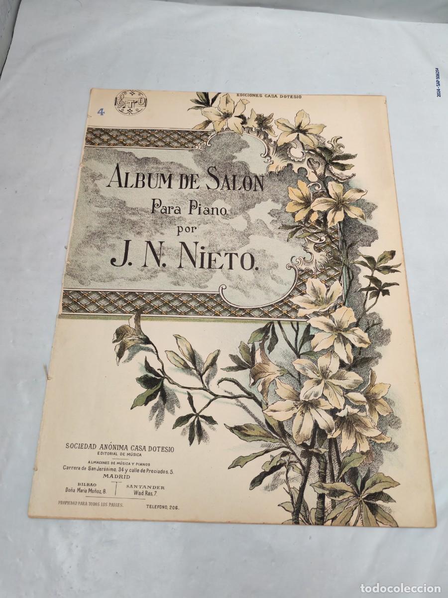 Libri antichi: &Aacute;lbum de sal&oacute;n para piano por J.N. Nieto (edici&oacute;n 1900 aprox.)